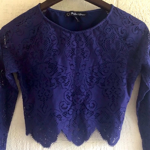 For Love & Lemons Midnight lace crop top skirt set - Picture 6 of 16